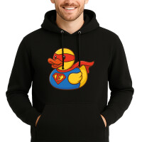 Unisex Hoodie Quietscheente Superheld Gummiente Hero