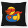 Kissen Quietscheente Superheld Gummiente Hero 40x40cm