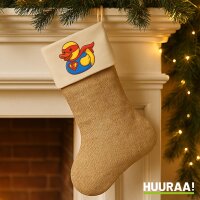 Weihnachtsstrumpf Quietscheente Superheld Gummiente Hero...