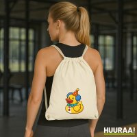 Turnbeutel Quietscheente Clown Gummiente Zirkus 12 Liter