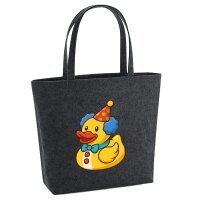 Filzshopper Quietscheente Clown Gummiente Zirkus, 22 Liter