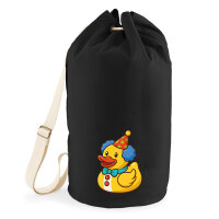 Seesack Quietscheente Clown Gummiente Zirkus 20 Liter Black