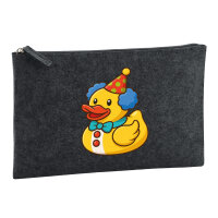 Kulturbeutel Quietscheente Clown Gummiente Zirkus 1 Liter...