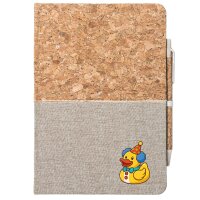 Notizbuch A5 Quietscheente Clown Gummiente Zirkus 80...