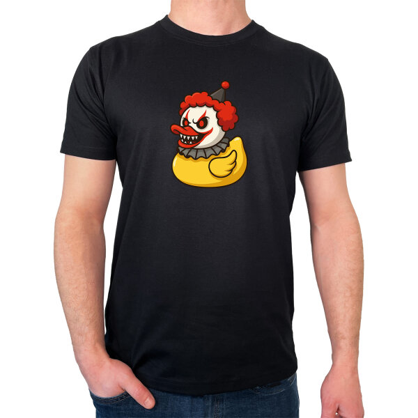 Herren T-Shirt Quietscheente Horrorclown Gummiente Gruselclown