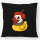 Kissen Quietscheente Horrorclown Gummiente Gruselclown 40x40cm