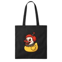 Jutebeutel Quietscheente Horrorclown Gummiente 10 Liter