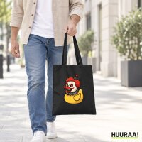 Jutebeutel Quietscheente Horrorclown Gummiente 10 Liter