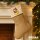 Weihnachtsstrumpf Quietscheente Horrorclown Gummiente Gruselclown Beige Jute