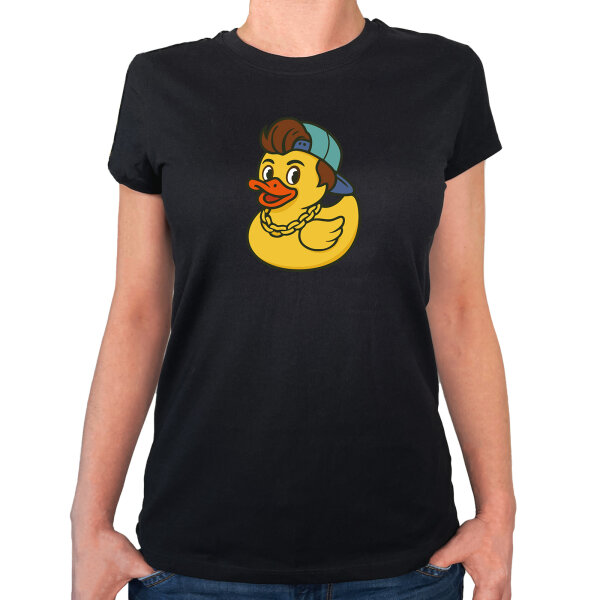 Damen T-Shirt Quietscheente 90er Gummiente 90s