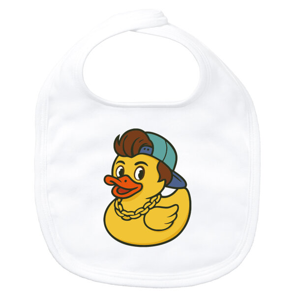 Baby Lätzchen Quietscheente 90er Gummiente 90s Klettverschluss