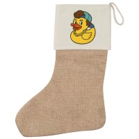 Weihnachtsstrumpf Quietscheente 90er Gummiente 90s Beige...