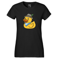 Damen T-Shirt Quietscheente Bayern Gummiente Oktoberfest
