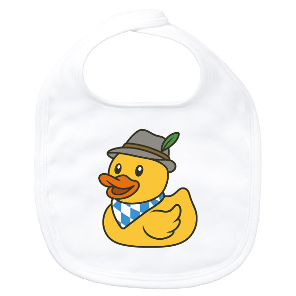 Baby Lätzchen Quietscheente Bayern Gummiente Oktoberfest Klettverschluss