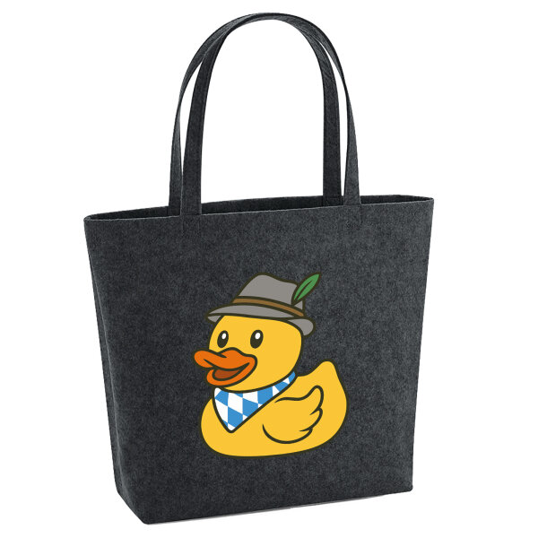 Filz Shopper Quietscheente Bayern Gummiente Oktoberfest 22 Liter