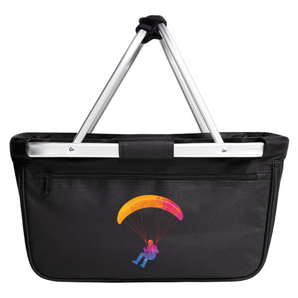 Einkaufskorb faltbar Paragliding Gleitschirmfliegen 20 Liter Black