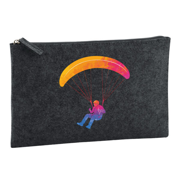 Kulturbeutel Paragliding Gleitschirmfliegen 1 Liter Charcoal