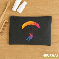 Kulturbeutel Paragliding Gleitschirmfliegen 1 Liter Charcoal