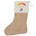Weihnachtsstrumpf Paragliding Gleitschirmfliegen Beige Jute