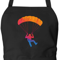 Sch&uuml;rze Fallschirmspringen bunte Silhouette mit...