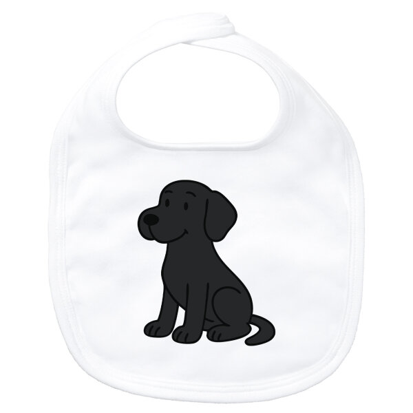 Baby Lätzchen brauner Labrador Retriever Chocolate Labi Comic Klettverschluss