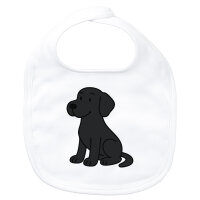 Baby Lätzchen brauner Labrador Retriever Chocolate Labi Comic Klettverschluss