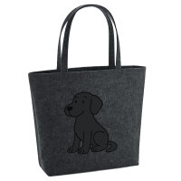 Filz Shopper brauner Labrador Retriever Chocolate Labi...