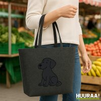 Filz Shopper brauner Labrador Retriever Chocolate Labi...