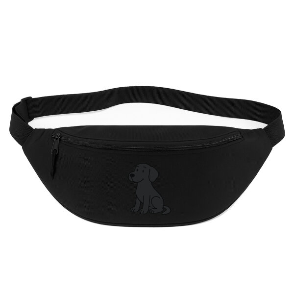 Bauchtasche brauner Labrador Retriever Chocolate Labi Comic 2,5 Liter Black