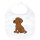 Baby Lätzchen brauner Labrador Retriever Chocolate Labi Comic Klettverschluss