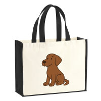 Jutetasche brauner Labrador Retriever Chocolate Labi...