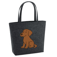 Filz Shopper brauner Labrador Retriever Chocolate Labi...