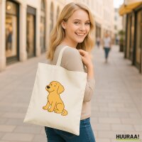 Jutebeutel Golden Retriever Goldie Comic 10 Liter