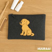 Kulturbeutel Golden Retriever Goldie Comic 1 Liter Charcoal