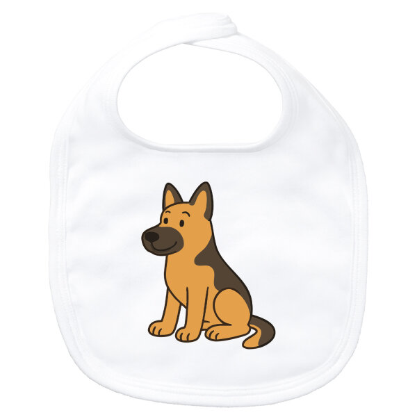 Baby Lätzchen Deutscher Schäferhund Schäfi Comic Klettverschluss