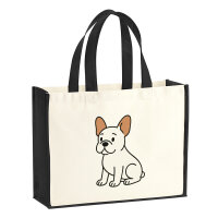 Jutetasche Französische Bulldogge Frenchie Comic 21...