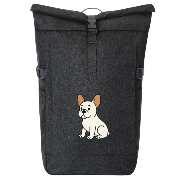 Kurierrucksack Französische Bulldogge Frenchie Comic 30-44 Liter Black Melange