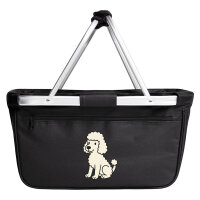 Einkaufskorb faltbar Pudel Curly Comic 20 Liter Black