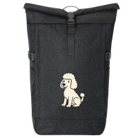 Kurierrucksack Pudel Curly Comic 30-44 Liter Black Melange