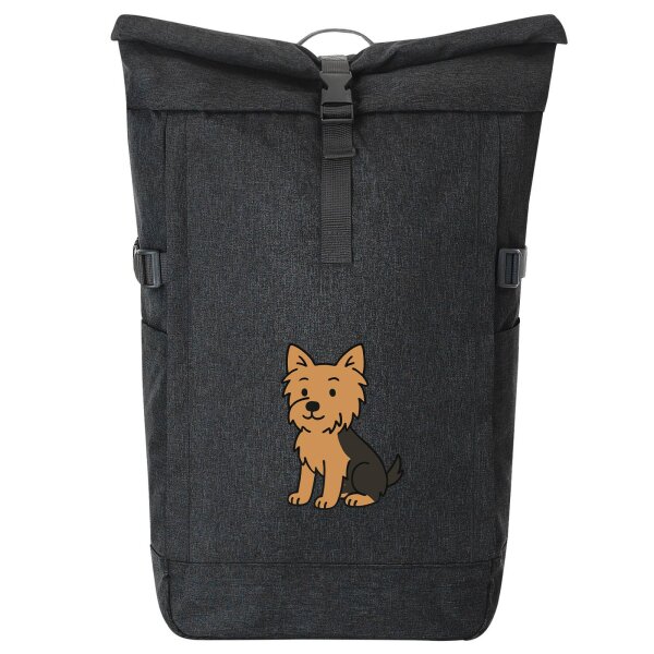 Kurierrucksack Yorkshire Terrier Yorkie Comic 30-44 Liter Black Melange