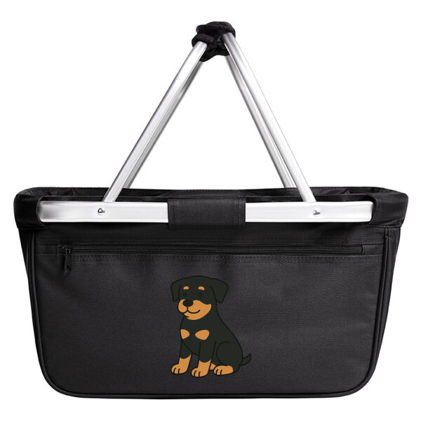 Einkaufskorb faltbar Rottweiler Rotti Comic 20 Liter Black