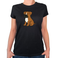 Damen T-Shirt Boxer Boxi Comic
