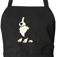 Sch&uuml;rze Border Collie Border Comic mit Taschen