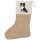 Weihnachtsstrumpf Border Collie Border Comic Beige Jute