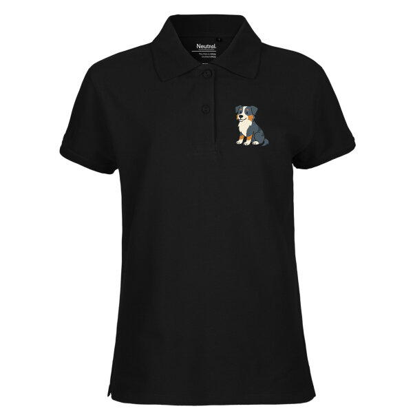 Damen Polo Shirt Australian Shepherd Aussie Comic