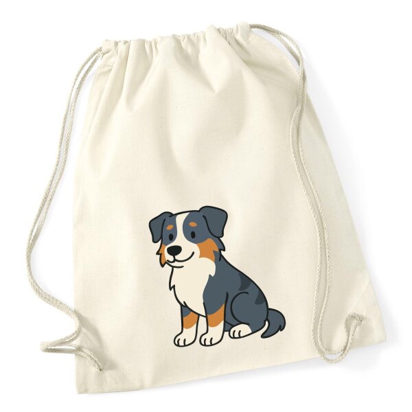 Turnbeutel Australian Shepherd Aussie Comic 12 Liter