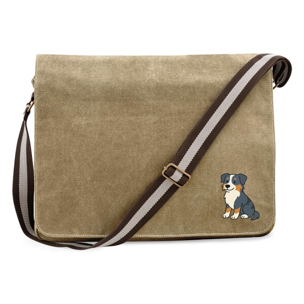 Umhängetasche Australian Shepherd Aussie Comic 14 Liter