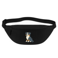 Bauchtasche Australian Shepherd Aussie Comic 2,5 Liter Black