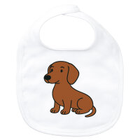 Baby Lätzchen Kurzhaar Dackel Dachshund Comic...