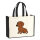 Jutetasche Kurzhaar Dackel Dachshund Comic 21 Liter Black